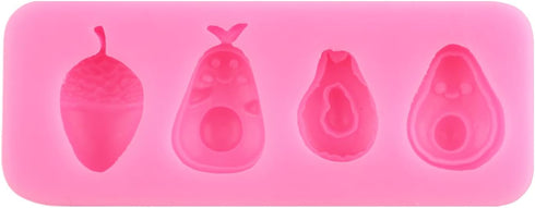 Lovely Small Items Silicone Fondant Molds Fruit Silicone Molds Avocado Pine Cones Chocolate Mold For Cake Decorating Cupcake Topper Candy Chocolat...