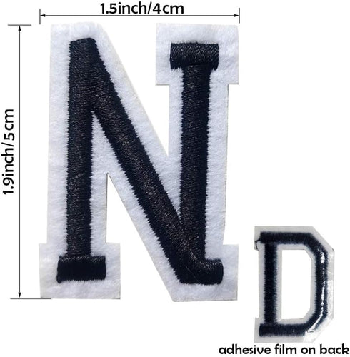 Iron on Letter Patches 52 Pieces,bfuee Letter Patches Alphabet Embroidered Patch A-Z,for Hats Shirts Jeans Bags Black...