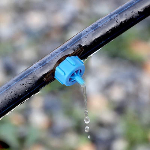 50pcs 1/2 GPH Pressure Compensating Drippers,Drip Irrigation Emitters for Watering Irrigation System, Blue...