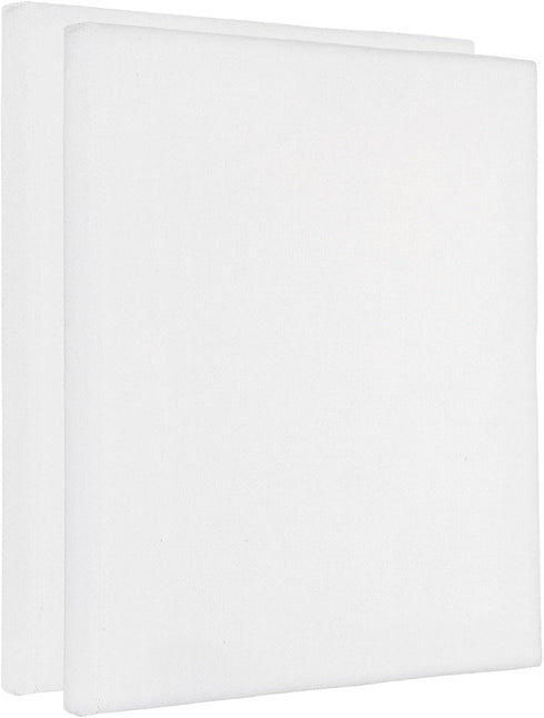 PATIKIL Paint Linen Canvases for Painting, 2 Pack 8x8 Inch Square Wood Frame Stretched Blank Art Canvas Board Panels for Acrylic, Oil, Tempera Pai...