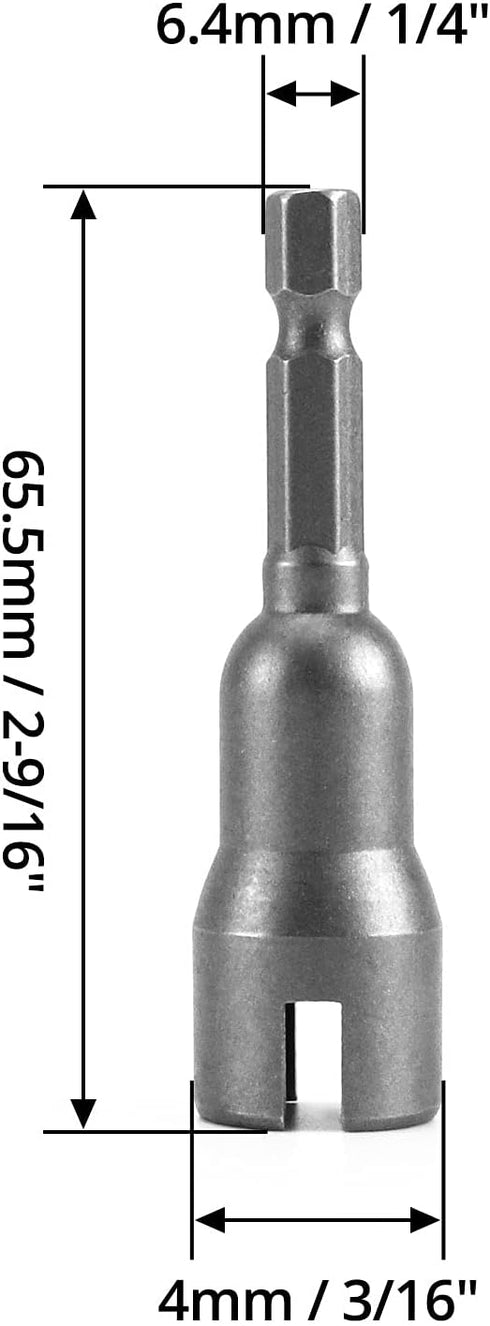 QWORK Wing Nut Driver, 2 Pack, Power Wing Nut Drill Bit Socket Tool with 1/4 Quick Connect Hex Shank, for Panel Wing Nuts, Screws Eye C Hook...