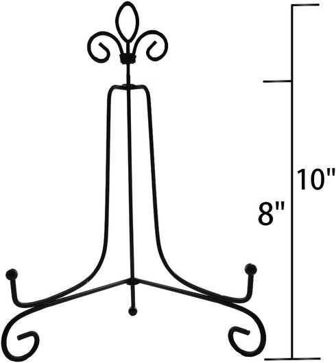 LIONWEI LIONWELI Large Iron 10 inch plate stand Holder Picture Frame stand Easel Display stand Black...