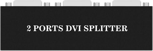 DVI Splitter 1x2 1In 2 Out DVI Switchers Video Splitter HD 1080P with US Power Adapter...