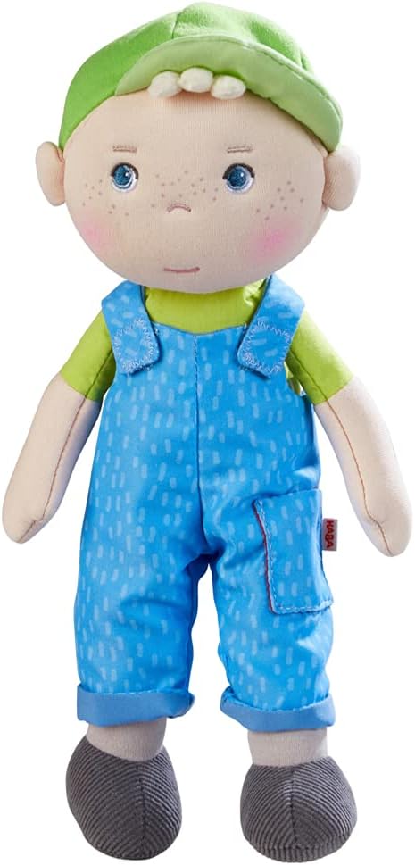 HABA Snug Up Soft Doll Till - 10" Soft Boy Doll with Blonde Hair (Machine Washable)...