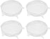 uxcell Silicone Stretch Lids, 4Pack 5.71" Round Container Lid Silicone Bowl Covers Reusable Silicone Lids for Cups, Bowls and Food Cover, White...