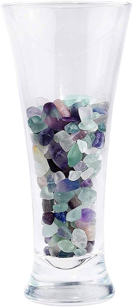 WAYBER Decorative Crystal Pebbles, 1 Lb/460g (Fill 0.9 Cup) Natural Quartz Stones Aquarium Gravel Sea Glass Rock Sand for Fish Turtle Tank/Air Pla...