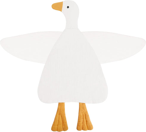 Baby Toys Lovey Blanket Soft Duck Blankets for Newborn Essentials 0-6 Months, Sensory Stuffed Animal Security Blanket for Boys and Girls (White, D...