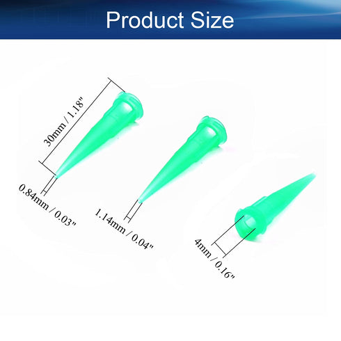 Auniwaig 250PCS 18Ga Plastic Tapered Pinhead Blunt End Adhesive Dispenser Tip Luer Syringe Needle Tip Dispensing Fill Needle for Oil or Glue Appli...