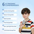 Kids Electric U Shaped Toothbrush, Cartoon Sonic Toothbrush with 4 Brush Heads 6 Cleaning Modes Children Toothbrush IPX7 Waterproof - (Age 2-7, Gr...