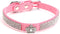 Dog Cat Collar Bling Rhinestone Crown Faux Leather Adjustable Pet Necklace for Chihuahua Yorkie (XS, Pink)...