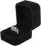 LamQee Engagement Ring Box Velvet Earrings Studs Ring Case Jewelry Display Storage Box Gift Box for Proposal Engagement Birthday Wedding Anniversa...