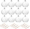 Hovico 12 Pcs Hanging Tealight Candle Hoder Glass Globes Terrarium, 2.36 Inches Diameter, Wedding Party Tree Decoration, Globe Ornament for Air Pl...