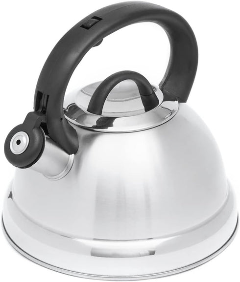 Home Basics Easy Grip 2.5 Lt Stainless Steel Tea Kettle, Silver...