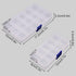 4PCS Plastic Tray, 2x10 2x15 Grids Bead Organizer With Movable Dividers Storage- Adjustable Clear Compartment Plastic Organizer-Travel Organizer B...