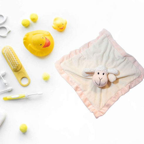 Lamb Baby Lovey - Super Soft 12" Square Baby Security Blanket for Girls or Boys, Baby Stuffed Animals for Newborns, Ultra Soft Polyester Lovey Bla...