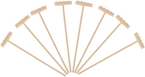 8Pcs Mini Zen Sand Rake Bamboo Rakes Tool Meditation Zen Garden Tools Feng Shui Tabletop Rock Garden Sandbox Kits Japanese Desktop Sand Box Access...