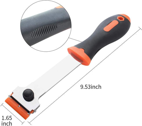 3pcs Multi-purpose Razor Scrapers with Extra 40pcs Blades, Cleaning Tool for Removing Paint Label Decal Adhesive Sticker from Auto Window Glass Fl...