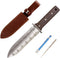 12" Hori Hori Garden Knife with FREE Diamond Sharpening Rod, Stainless Steel Blade with Protective Handguard and Full Tang Handle, Comes with Thic...