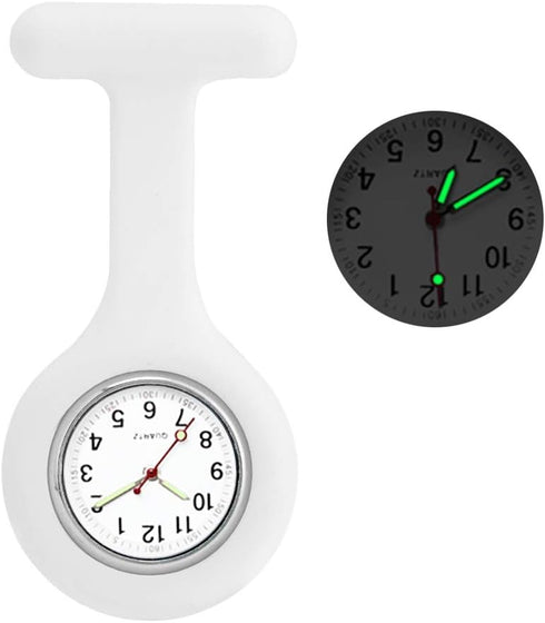 Set of 3 Nurse Fob Watches, Silicone Doctor Pocket Lapel Clip On Watches Gift...