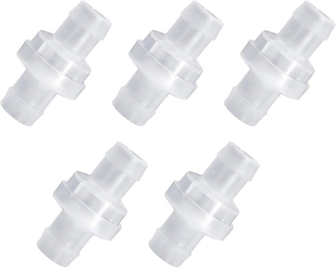 5 Pcs 1/2" Check Valve 12mm Plastic Check Valve One Way Valve Non Return Check Valve for Fuel Gas Air Liquid...