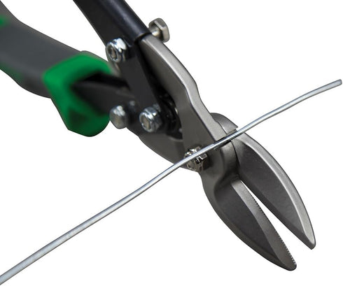 Klein Tools 1201R Metal Shears, Aviation Snips with Wire Cutter, Right Curvature...