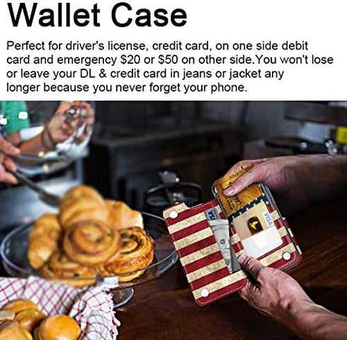 iPhone 13 Case, iPhone 14 Card Holder Case, Slim and Lightweight Premium Leather Phone Wallet with Card Slots Shockproof Folio Flip Protective She...