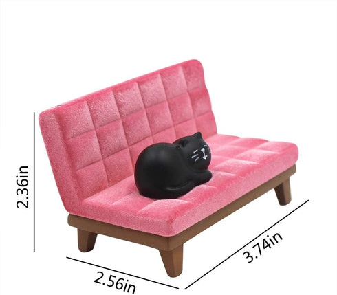 Bolley Joss Desk Cell Phone Holder Stand Pink Sofa with Cute Cat Kitty for Office Free You Hands Home Ornament...