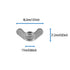 Maxmoral 4PCS M10 Wing Nut 304 Stainless Steel Butterfly Nut Hand Twisted Fastener Hardware Parts for Mechanical Electronic Furniture Decoration...