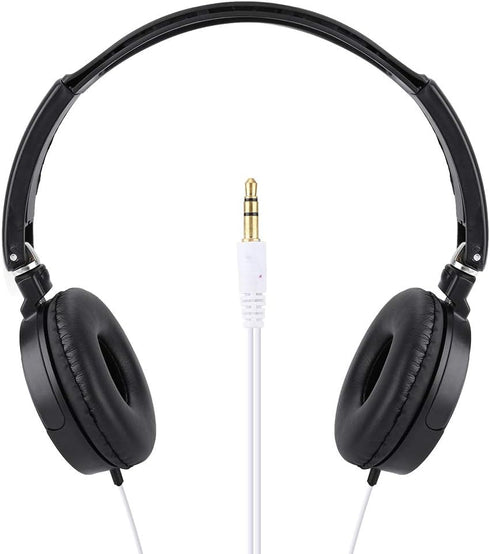 93dB Portable Wired Headset, Support FM Automatic Search, Foldable Noise Cancelling Headphone, for Sports for Travel...