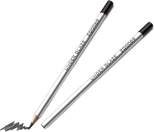 Underglaze Pencils, (Black, 2ps) Underglaze Pencils for Pottery. Black Underglaze Pencil Precision Underglaze Pencil for Pottery...