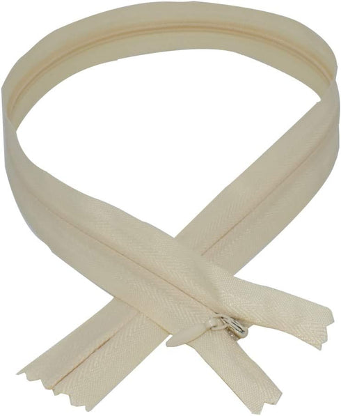 40Pcs 20 Inch Nylon Invisible Zippers Sewing for Tailor Sewing Crafts, Dresses, Skirts, Pillows DIY Crafter's Special (Beige)...