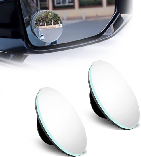 2 Pack Car Blind Spot Mirror, HD Glass Convex Rear View Mirror, 49mm Round HD Glass Convex 360 degrees Wide Angle Side Rear View Mirror with ABS H...