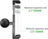 FANAUE Phone Holder Aluminum Alloy with 1'' Ball for Smartphones with a Width of 2.3" to 3.7", Compatible with RAM Mounts B Size Double Socket Arm...