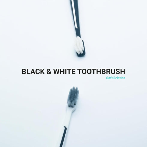 2024 New Black Soft Toothbrush, Medium, Soft Bristle - Magic feeling, Single Piece for Dental Care...