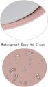 Round Mouse Pad 220x220x2mm, PU Leather Gaming Mouse Mat,Waterproof Non-Slip PU Smooth Mouse Pad Design for Office,Home and Travel (Pink/Silver)...