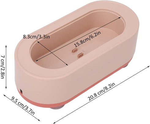 Portable Ultrasonic Jewelry Cleaner Ultrasonic Jewelry Machine Onekey Automatic Control for Glasses (Pink)...