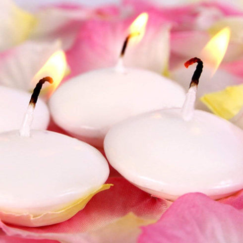 12pcs White Smokeless Mini Floating Candles Best for Weddings,Birthday Party,Home Decoration,Hotel,Relaxation,Spa,Party Accessories (white)...