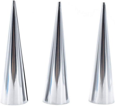 12 Pcs Cream Horn Molds Stainless Steel Cones Pastry Roll Molds Croissant Puff Ice Cream Mold Baking Tools (3.5 Inch)...