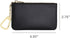 Premium Genuine Full Grain Leather Mini Coin Purse Keychain Pouch Card Holder for Men Women (Black)...