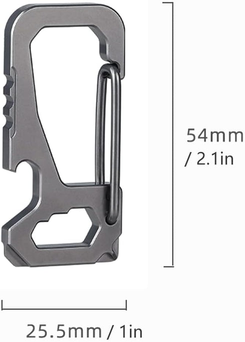 FULLGUEEN Titanium Heavy Duty Keychain Carabiner,Multifunctional EDC Key Clip with Bottle Opener...
