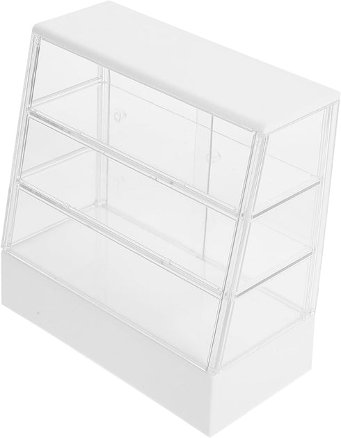 Toyvian Dollhouse Cake Cabinet Display Shelves Ornament Display Cabinet Kitchen Cabinets Decor Display Shelf Furniture Models Mini Cake Cabinet Sm...