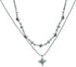 Two Piece Y2k Irregular Starlight Necklace for Women Snake Bone Chain Pendant Jewelry Collar Chain Blue...