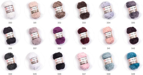 Yarn Art Yarnart Mink Fur, Soft Chunky Fluffy Faux Fuzzy Eyelash for Crochet Knit Clothes Knitting 50gr (Yarnart 345)......