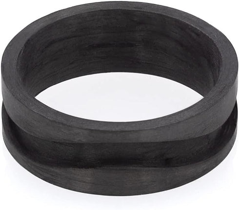 Wapiti Designs Ring Core Blank for Inlay Jewelry Making (8mm Carbon Fiber - Curvy Groove, 5.5)...