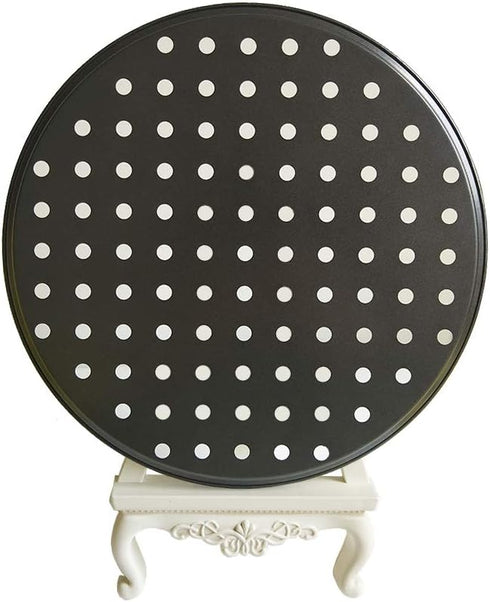 Non stick round pizza pan with holes for oven best perforated carbon steel pizza tray (10 inch)...