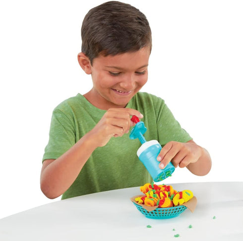 Play-Doh Kitchen Creations Spiral Fries Playset for Kids 3 Years and Up with Toy French Fry Maker, Drizzle, and 5 Modeling Compound Colors, Non-To...