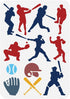 BENECREAT Baseball Player Stencil 12x8" Baseball Pattern Painting Template Reusable Plastic Sports Theme Stencil DIY Art Stencil for Painting on W...