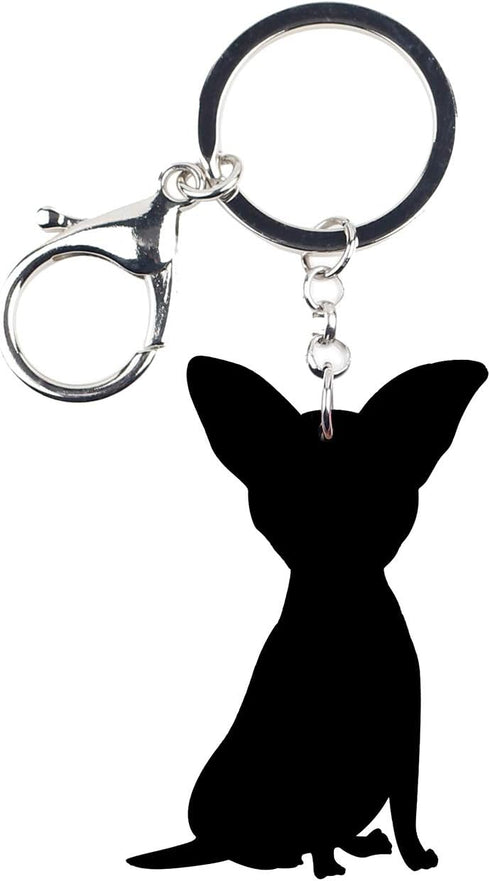 Acrylic Chihuahua Dog Key Chain Cute Keychain Accessories For Women Girl Bag Car...