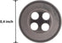 12 Pcs Grey Sewing Buttons 4 Hole Round Buttons 0.4 inch Button for Crafts 16L Plastic Buttons for Sewing 10mm Smoke Buttons for Pants Blouse Shir...
