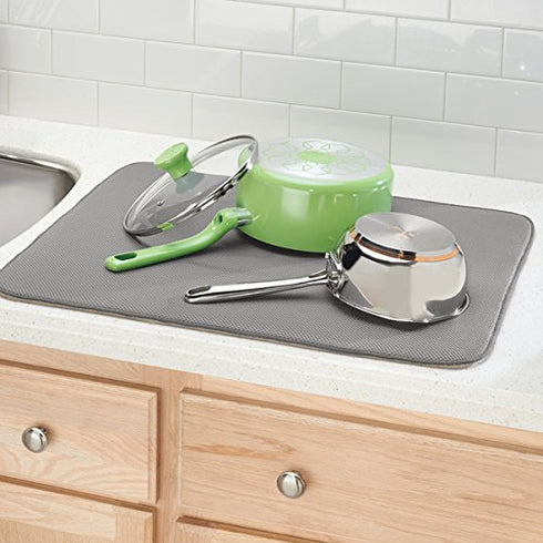 InterDesign 41141 Solid Large 24" x 18" Mat Black...